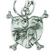 Nightmare Before Christmas Jack and Sally Pewter Key Chain